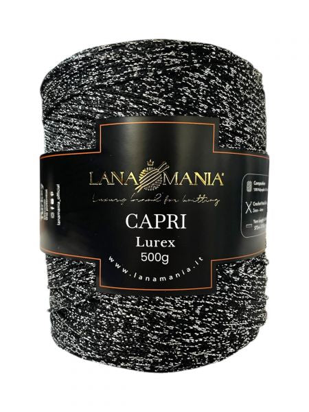 CORDINO CAPRI 500 LUREX 39 NEROARGENTO