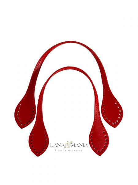 MANICI PER BORSA IN ECOPELLE 37,5CM ROSSO