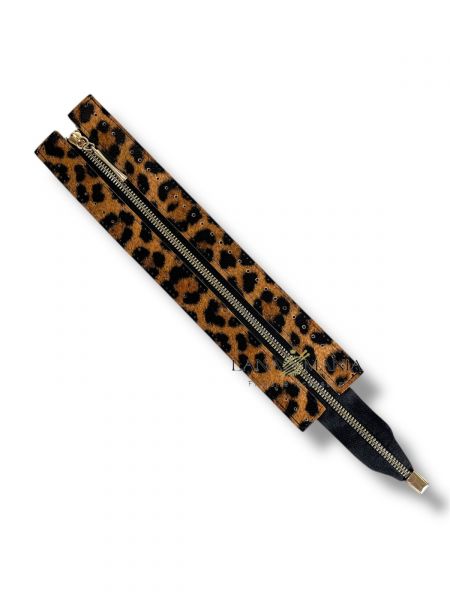 CERNIERA PER BORSA 38cm LEOPARDA