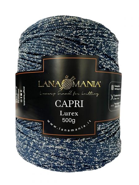 CORDINO CAPRI 500 LUREX 38 PETROLIO