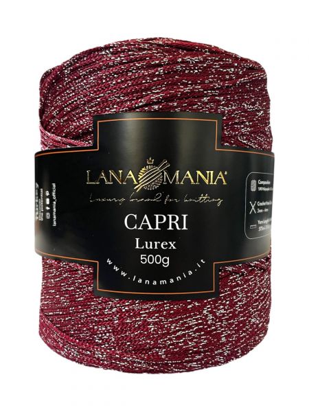 CORDINO CAPRI 500 LUREX 47 ROSSO