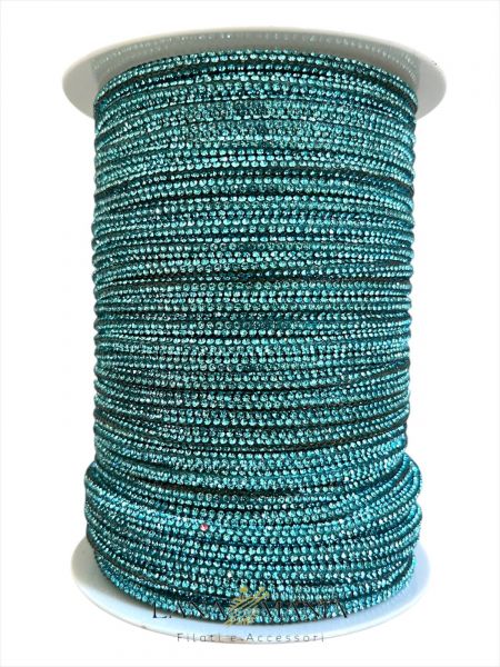 CORDINO STRASS - 10 METRI AZZURRO