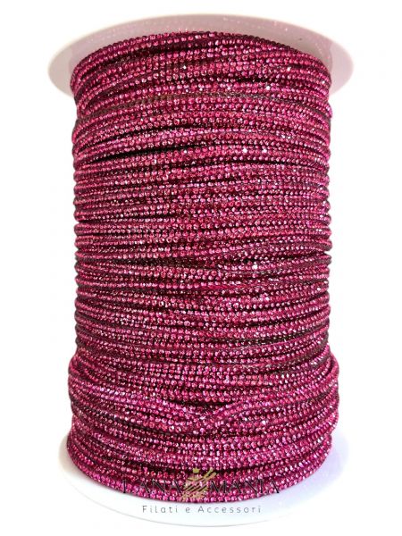CORDINO STRASS - 10 METRI FUCSIA