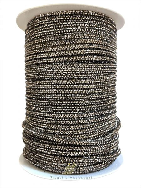 CORDINO STRASS - 10 METRI GRIGIO