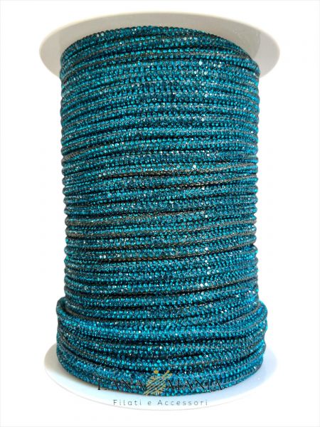 CORDINO STRASS - 10 METRI PETROLIO