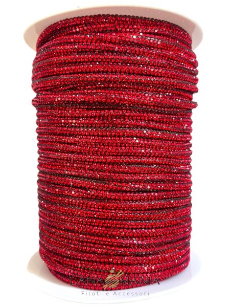 CORDINO STRASS - 10 METRI ROSSO