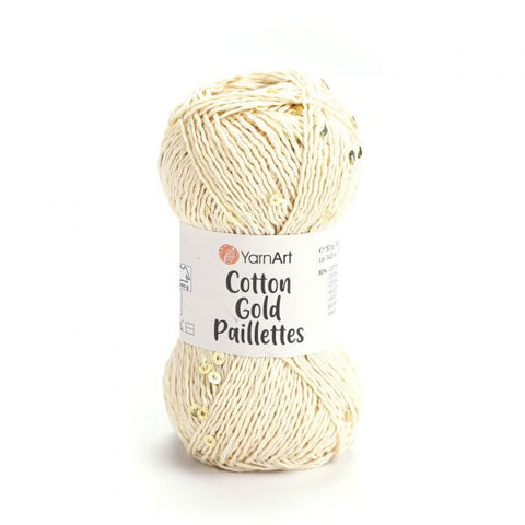 Cotton Gold Paillettes