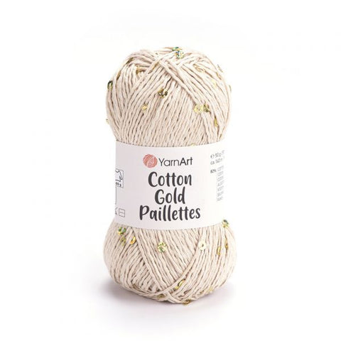 Cotton Gold Paillettes