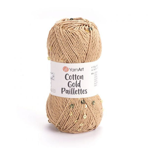 Cotton Gold Paillettes