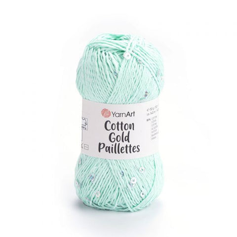 Cotton Gold Paillettes