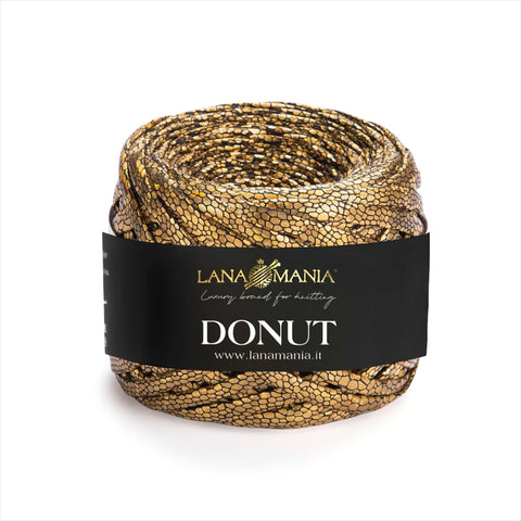 FETTUCCIA PER BORSE DONUT ANIMALIER ORO