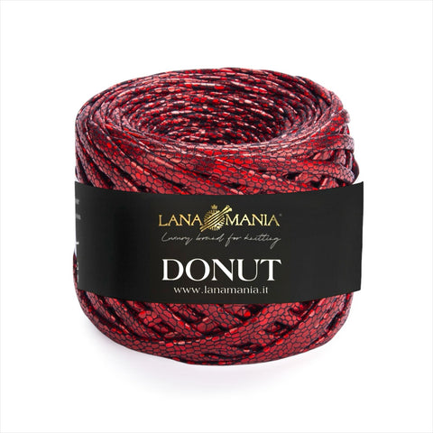 FETTUCCIA PER BORSE DONUT ANIMALIER ROSSO