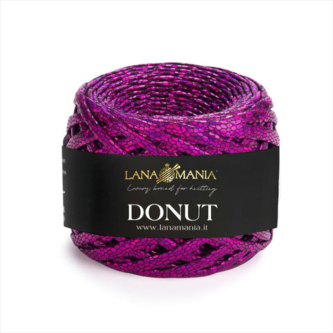 FETTUCCIA PER BORSE DONUT ANIMALIER FUCSIA