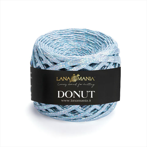 FETTUCCIA PER BORSE DONUT ANIMALIER AZZURRO