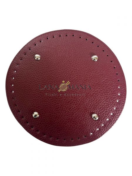 FONDO ROTONDO BORDEAUX CON DETTAGLI ARGENTO