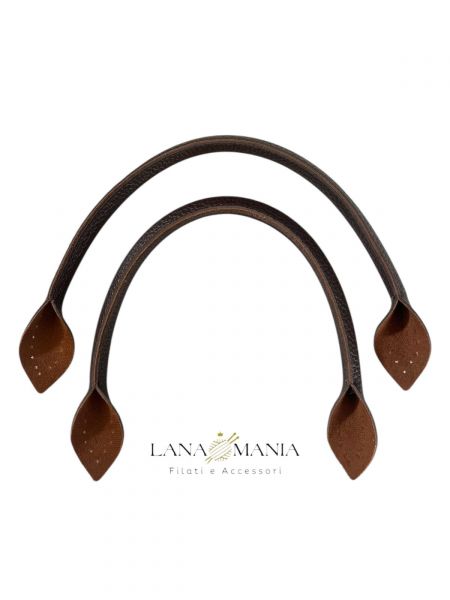 MANICI PER BORSA IN ECOPELLE 42CM MARRONE