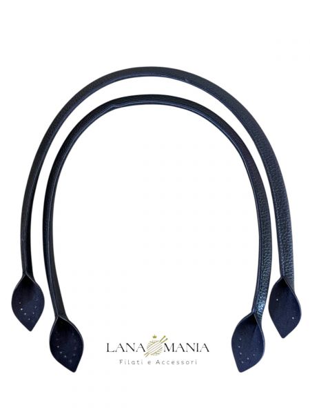 MANICI PER BORSA IN ECOPELLE 70CM BLU