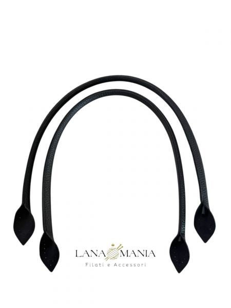MANICI PER BORSA IN ECOPELLE 70CM NERO