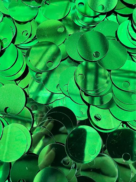 PAILLETTES 2,5CM 50G VERDE