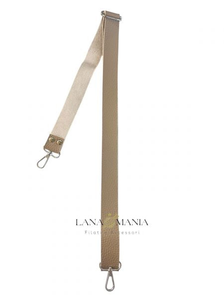 TRACOLLA BEIGE CON DETTAGLI NERI
