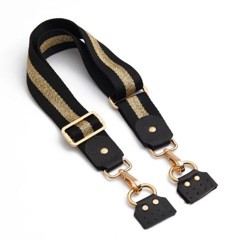 TRACOLLA IN TESSUTO CON LUREX NERO-ORO