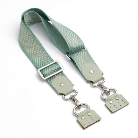 TRACOLLA IN TESSUTO CON LUREX VERDE ACQUA