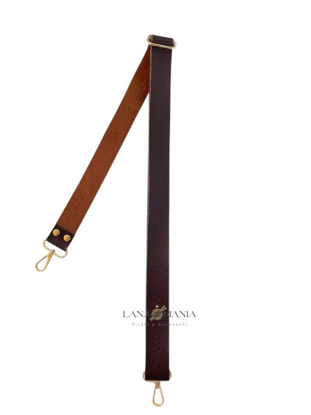 TRACOLLA MARRONE CON DETTAGLI ORO