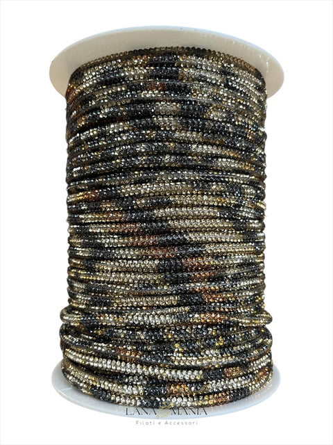 CORDINO STRASS - 10 METRI LEOPARDATO