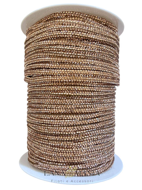 CORDINO STRASS - 10 METRI ORO ROSA