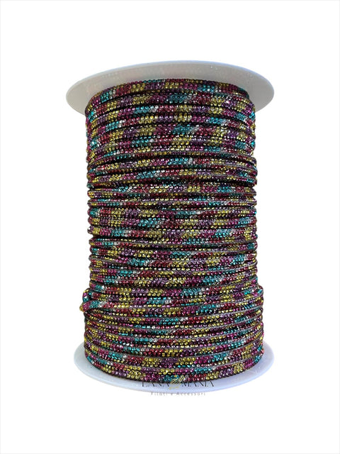 CORDINO STRASS - 10 METRI MULTICOLOR