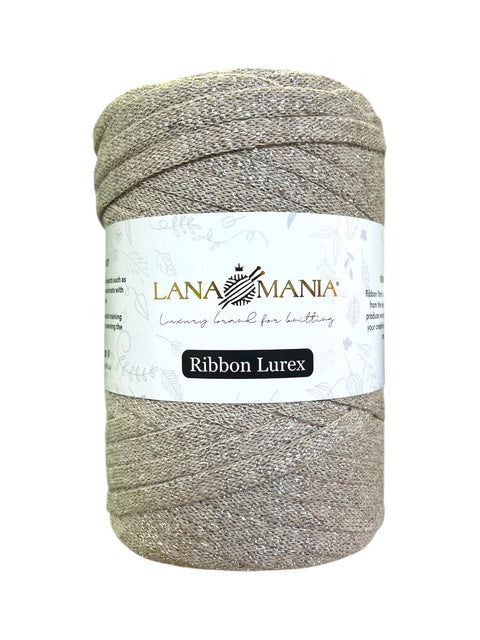 RIBBON LUREX 08 AVORIO - ARGENTO