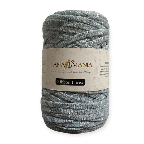 RIBBON LUREX 17 AZZURRO BABY - ARGENTO