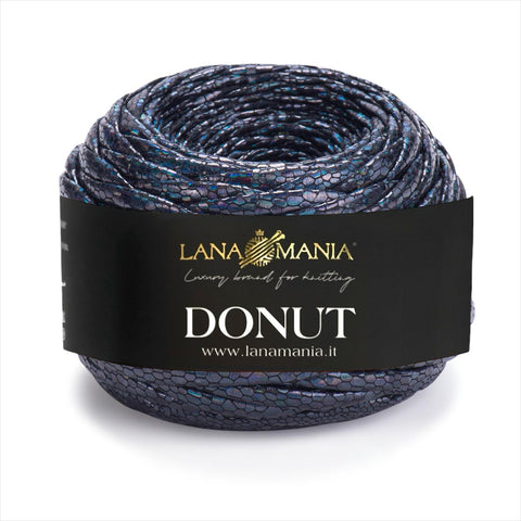 FETTUCCIA PER BORSE DONUT ANIMALIER BLU SCURO