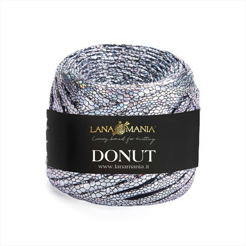 FETTUCCIA PER BORSE DONUT ANIMALIER ARGENTO