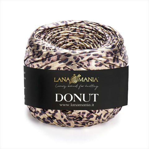 FETTUCCIA PER BORSE DONUT ANIMALIER LEOPARDATO ORO