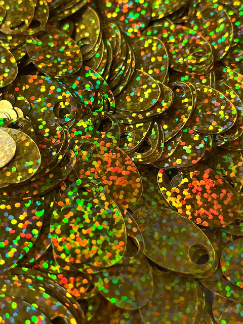 PAILLETTES 2,5CM 50G OVALE ORO