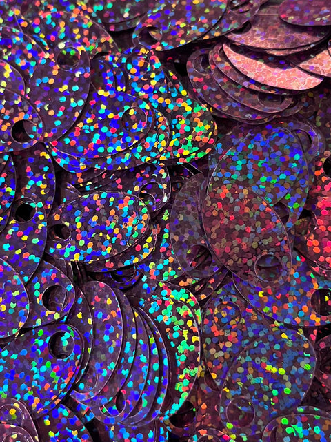 PAILLETTES 2,5CM 50G OVALE MALVA