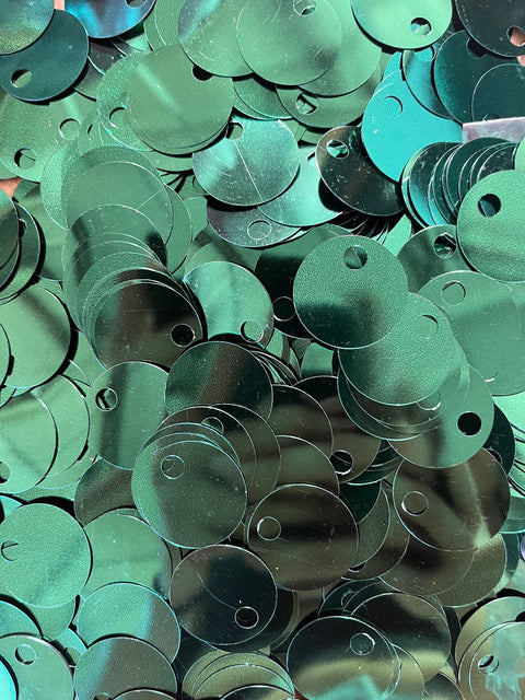 PAILLETTES 2,5CM 50G VERDE BOTTIGLIA