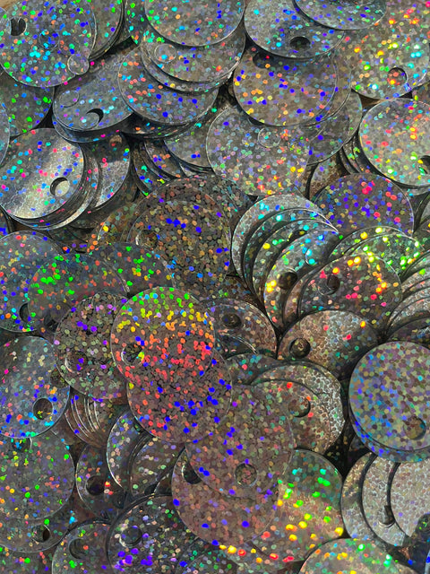PAILLETTES 2,5CM 50G ARGENTO BOREALE