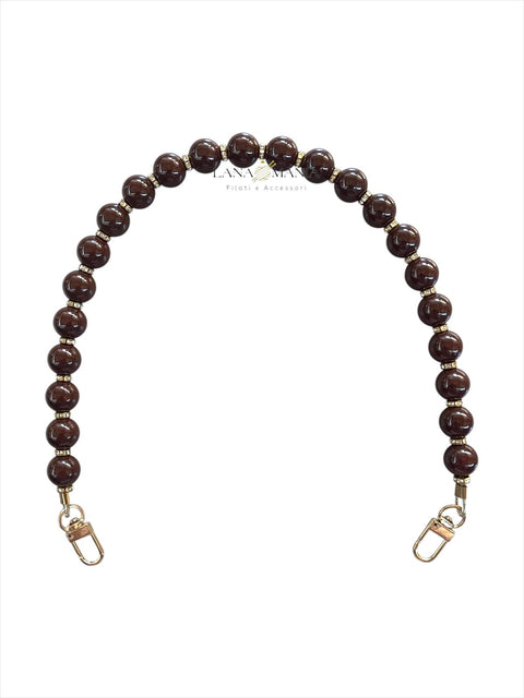 CATENA PER BORSA QUEEN MARRONE SCURO