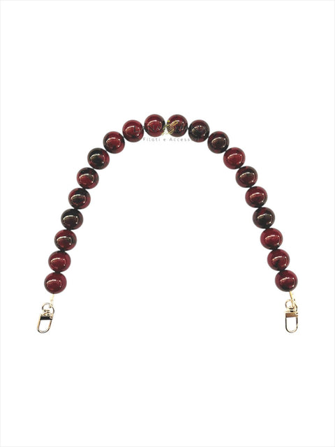 CATENA PER BORSA PEARL BORDEAUX