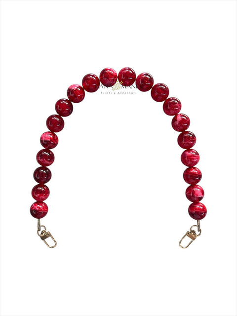 CATENA PER BORSA PEARL ROSSA