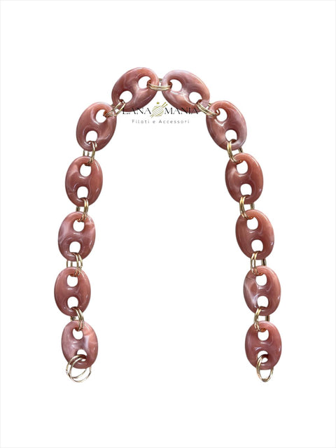 CATENA PER BORSA GLAM ROSA ANTICO