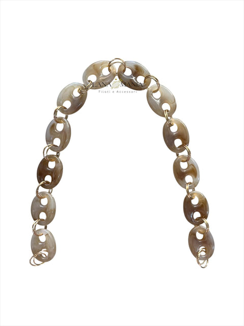 CATENA PER BORSA GLAM MARRONCINO