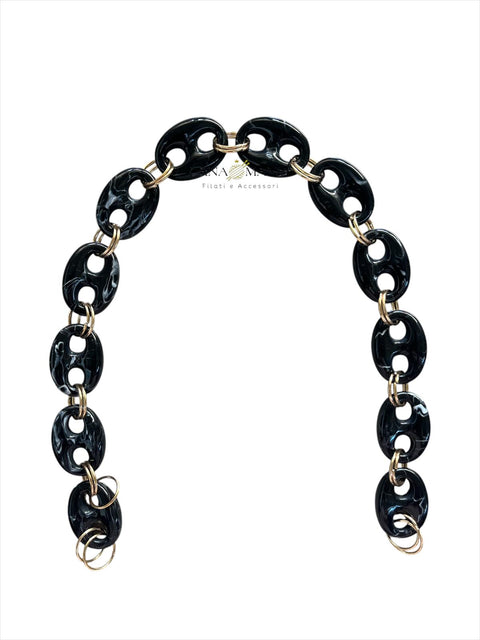 CATENA PER BORSA GLAM NERA