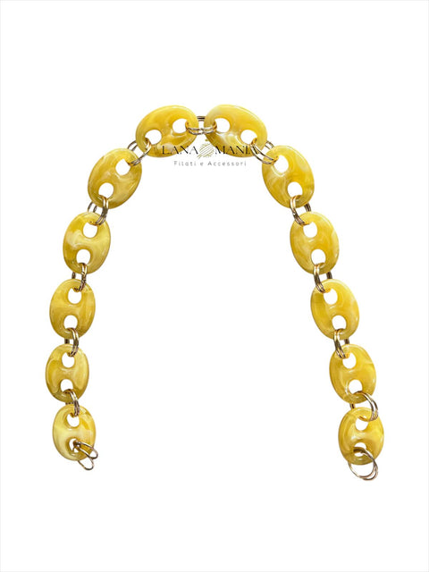 CATENA PER BORSA GLAM GIALLA