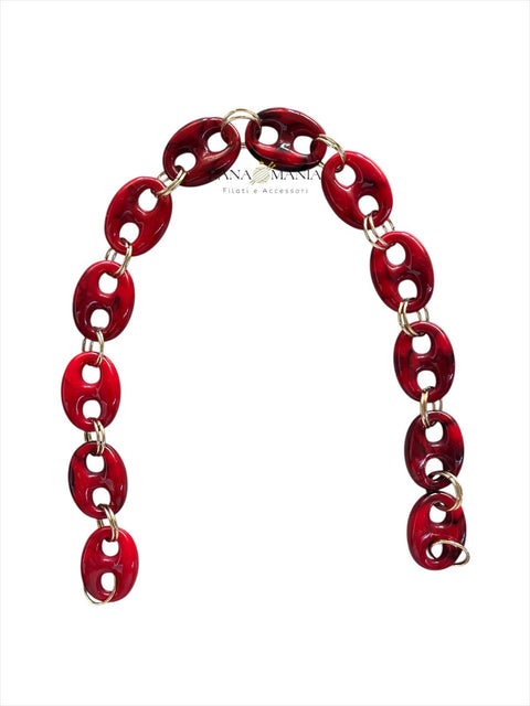CATENA PER BORSA GLAM ROSSA
