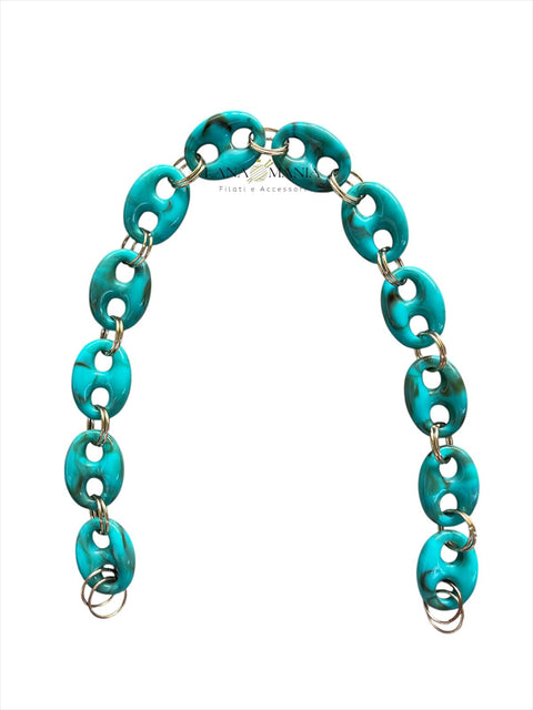 CATENA PER BORSA GLAM AZZURRA