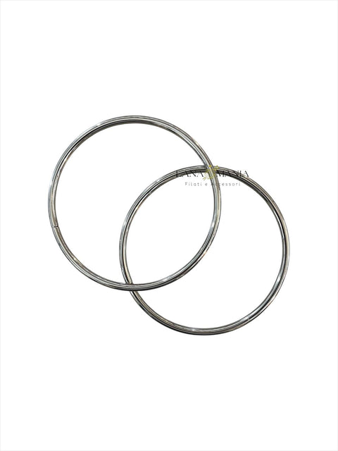 COPPIA DI MANICI IN METALLO ARGENTO