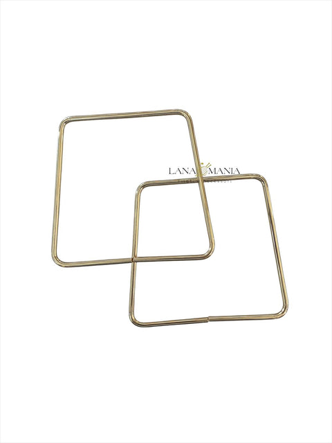 COPPIA DI MANICI IN METALLO TRAPEZIO ORO